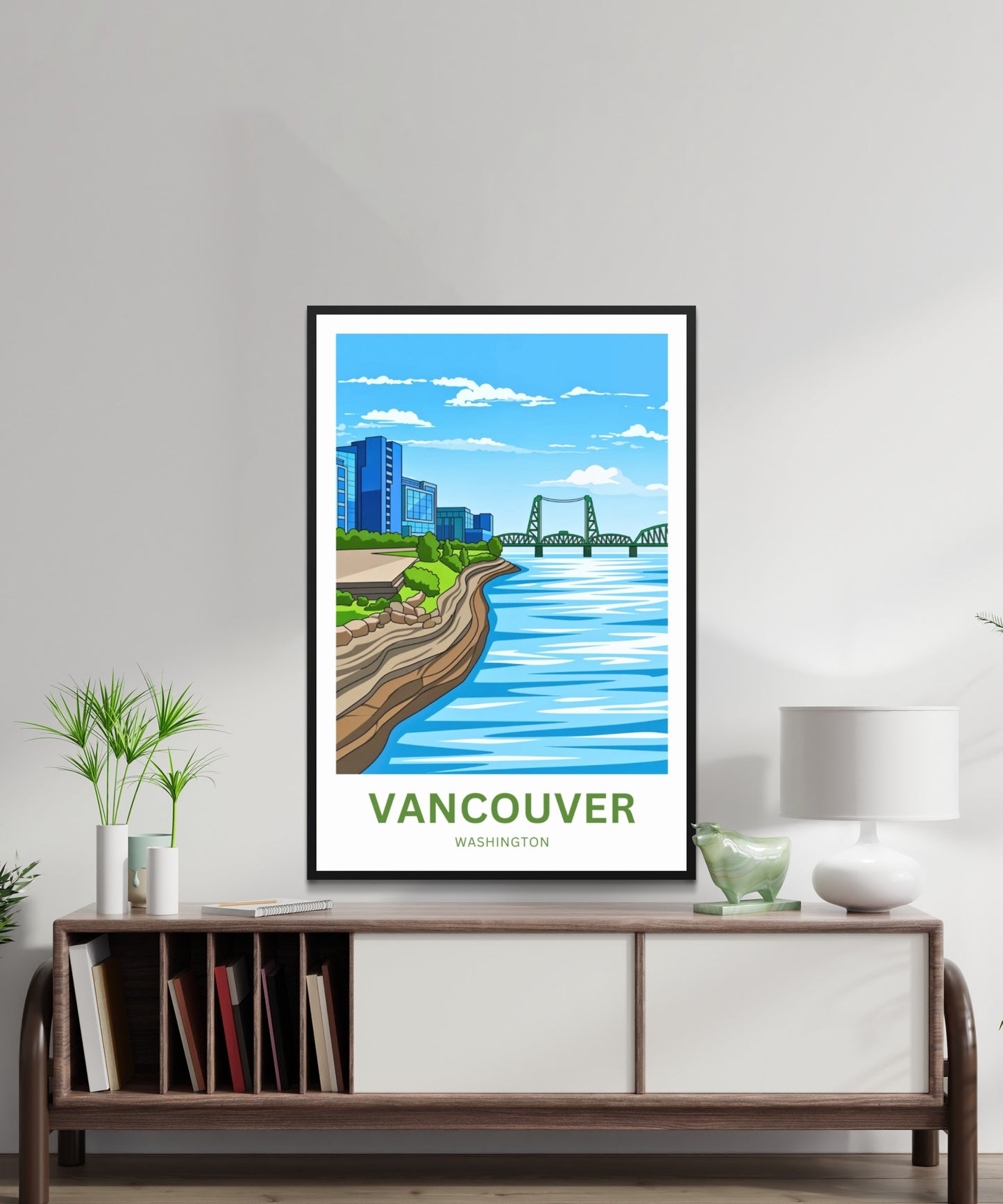 Vancouver Travel Poster - Skyline by the River