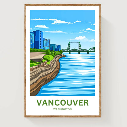 Vancouver Travel Poster - Skyline by the River