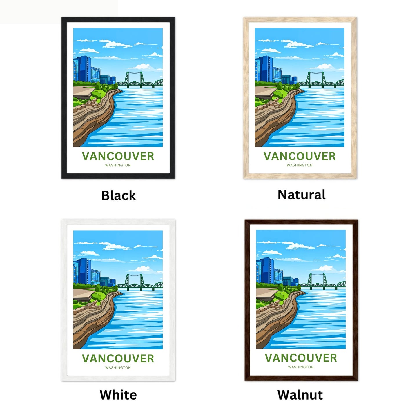 Vancouver Travel Poster - Skyline by the River