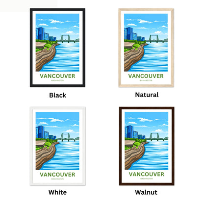 Vancouver Travel Poster - Skyline by the River