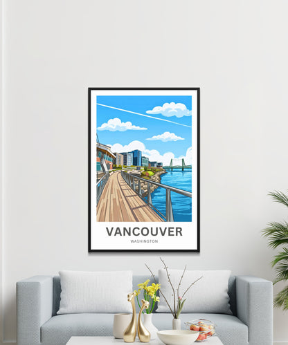 Vancouver Travel Poster - Pacific Northwest Charm