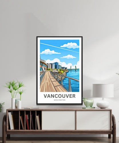 Vancouver Travel Poster - Pacific Northwest Charm