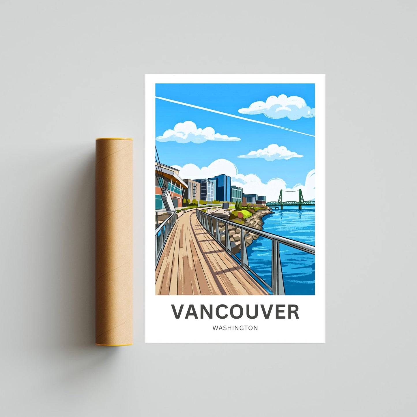 Vancouver Travel Poster - Pacific Northwest Charm