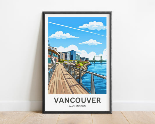 Vancouver Travel Poster - Pacific Northwest Charm