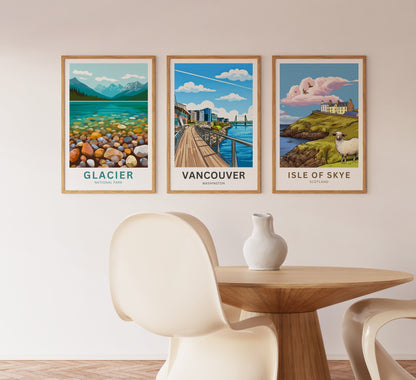 Vancouver Travel Poster - Pacific Northwest Charm