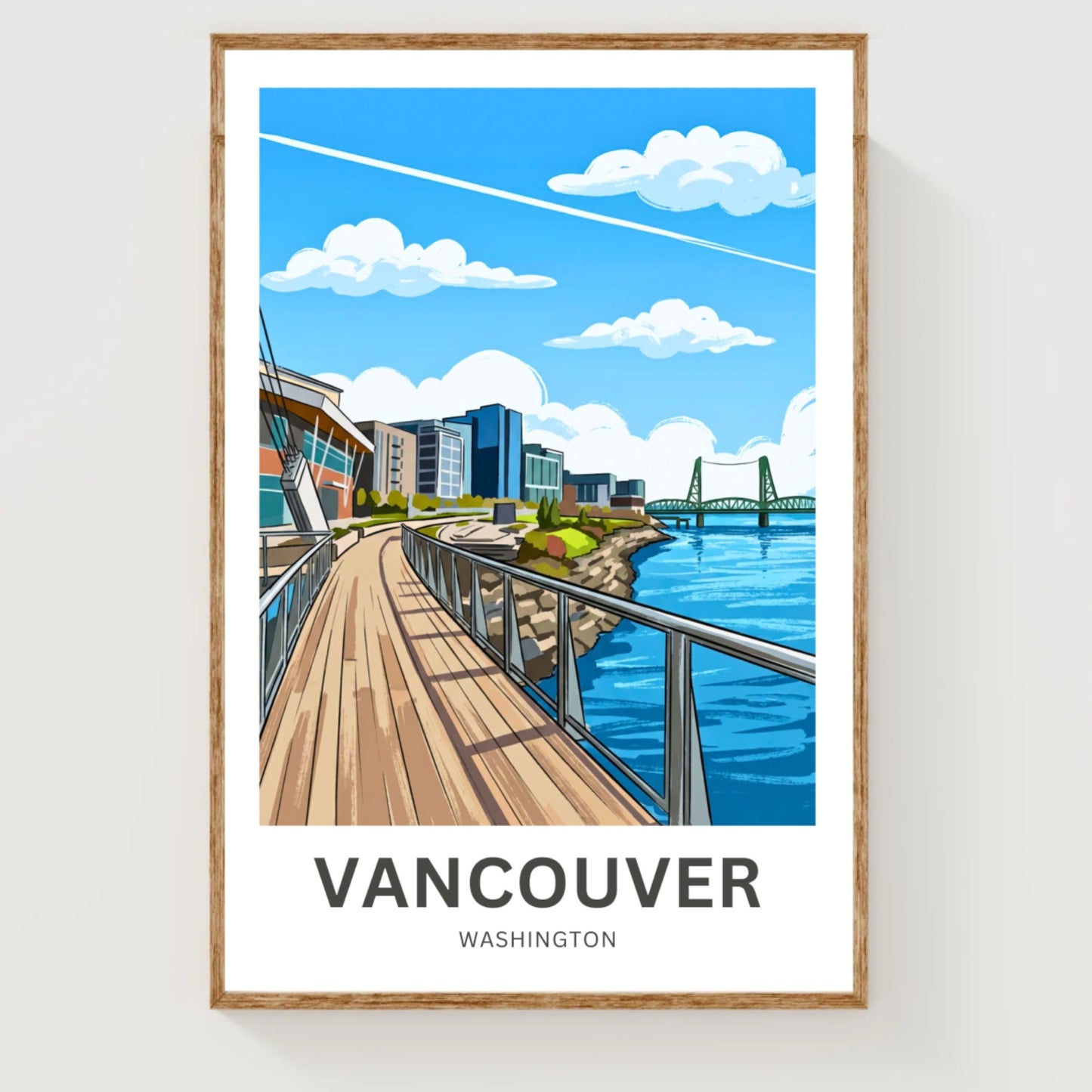 Vancouver Travel Poster - Pacific Northwest Charm