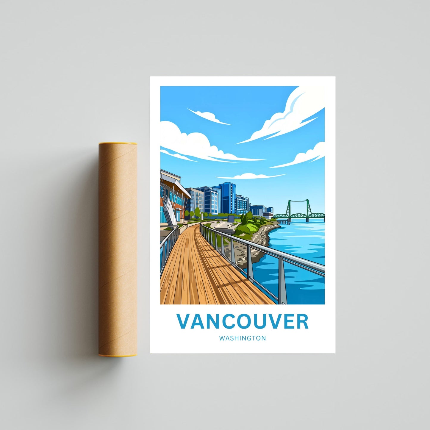 Vancouver Travel Poster - Columbia River