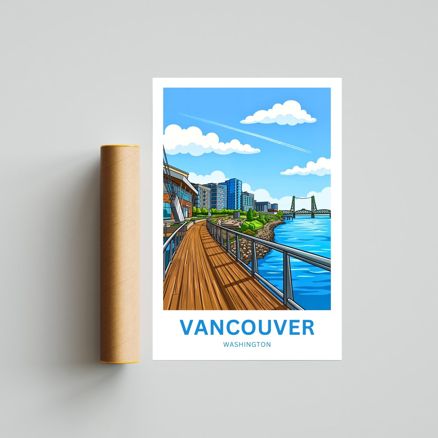 Vancouver Travel Poster - Waterfront Escape