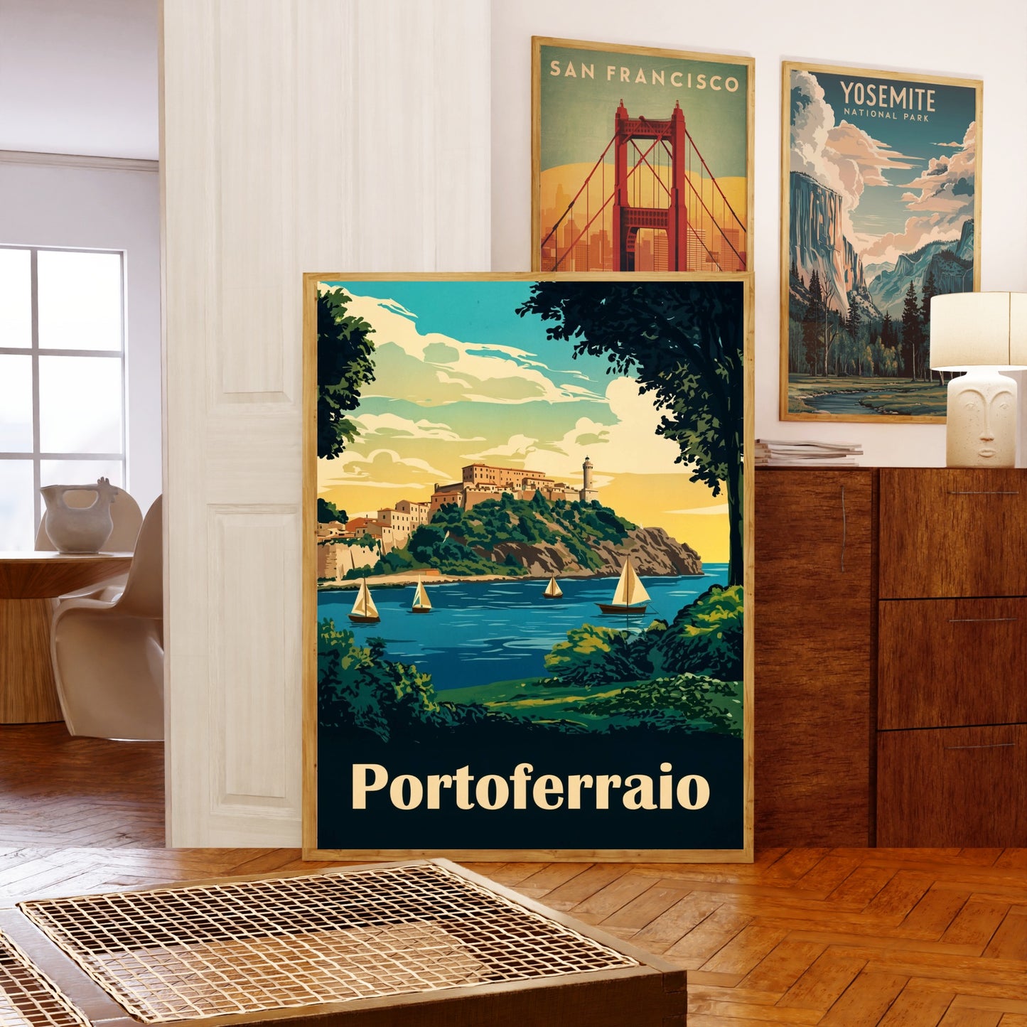 Portoferraio Vintage Travel Poster  - Harbor of History