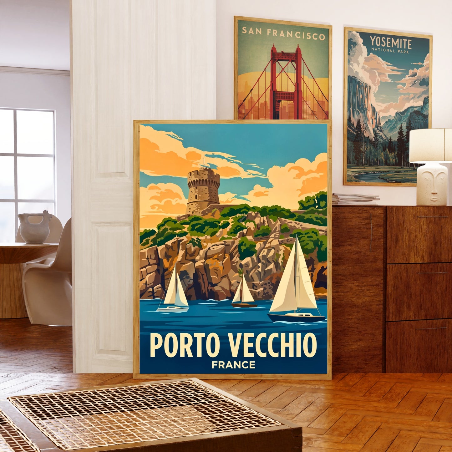 Porto Vecchio Vintage Travel Poster