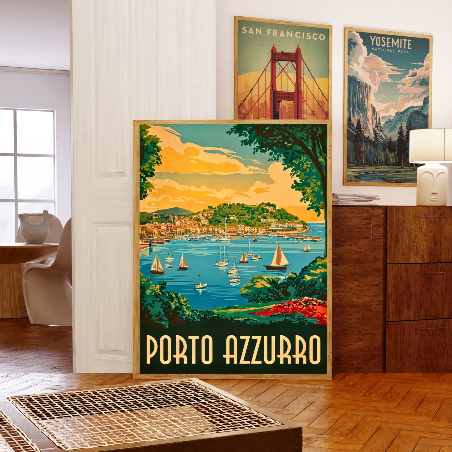 Porto Azzurro Vintage Travel Poster - Island by the Sea