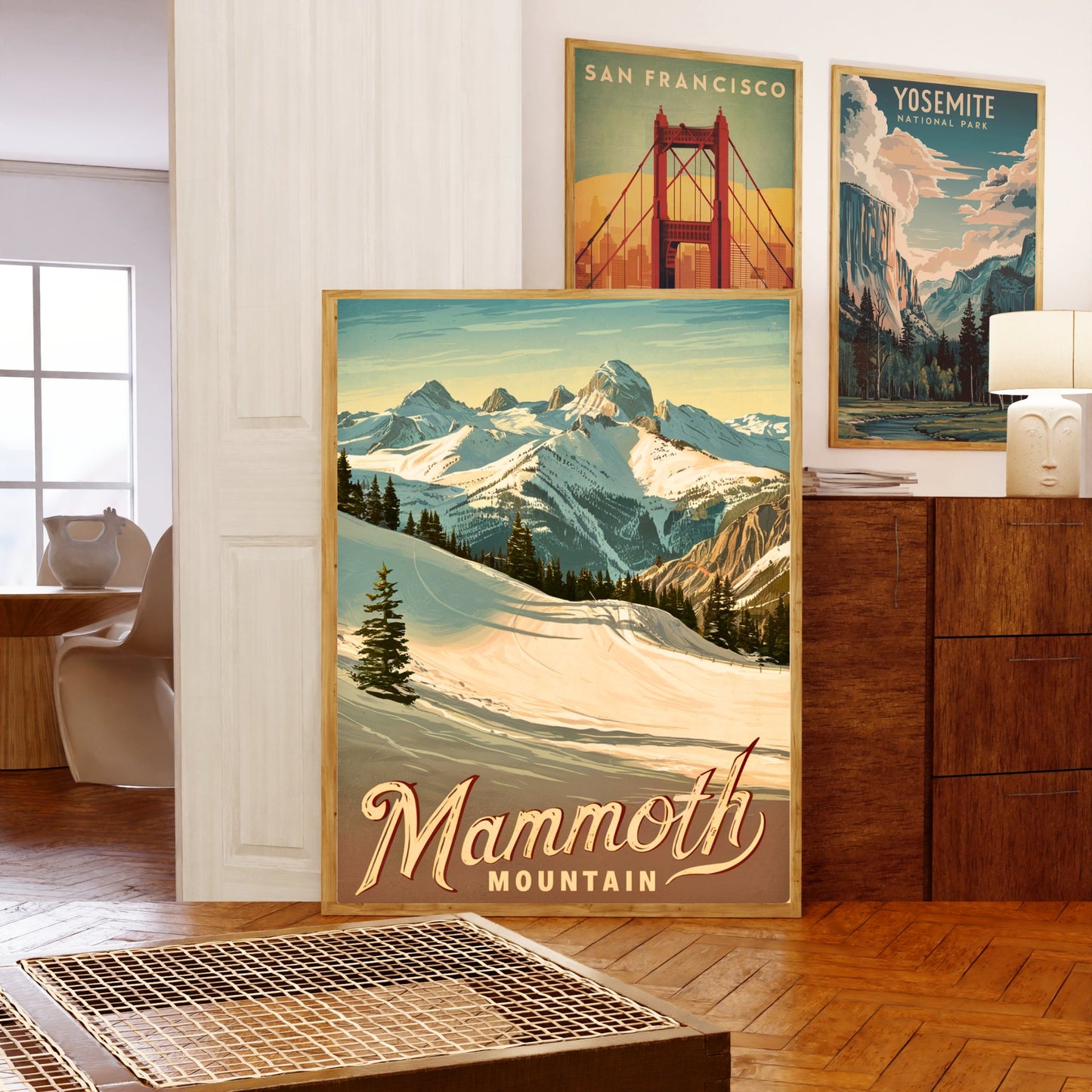 Mammoth Mountain Vintage Travel Poster - Majestic Mountain Views
