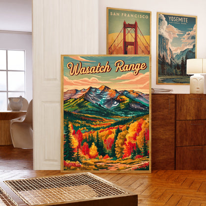 Wasatch Range Vintage Travel Poster
