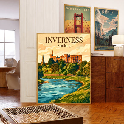 Inverness Vintage Travel Poster - Scotland Classics