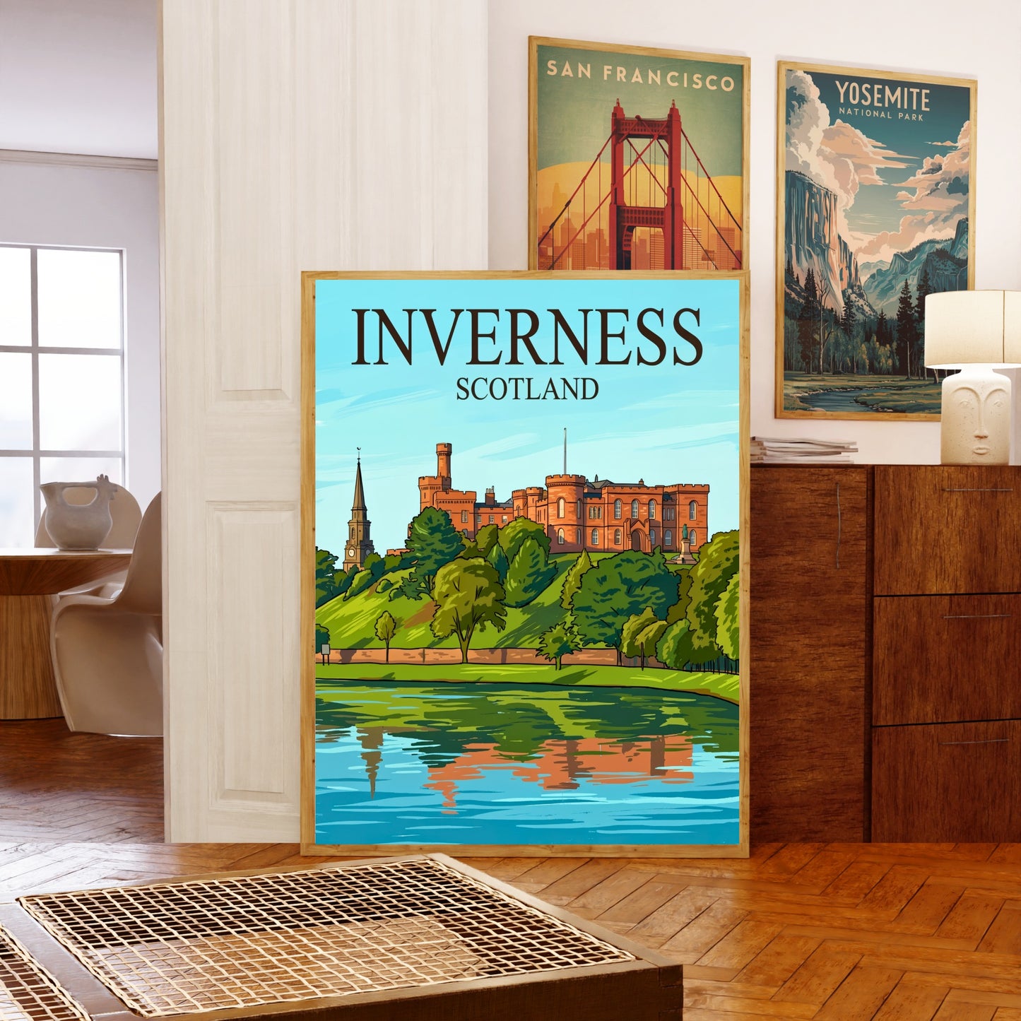 Inverness Vintage Travel Poster - The River Ness