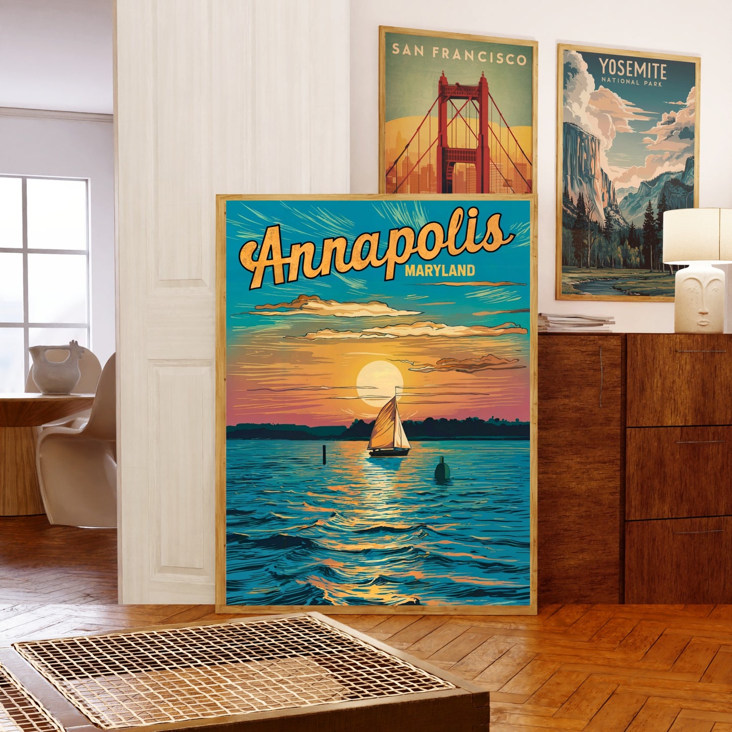 Annapolis Vintage Travel Poster - Nautical Heart of Maryland