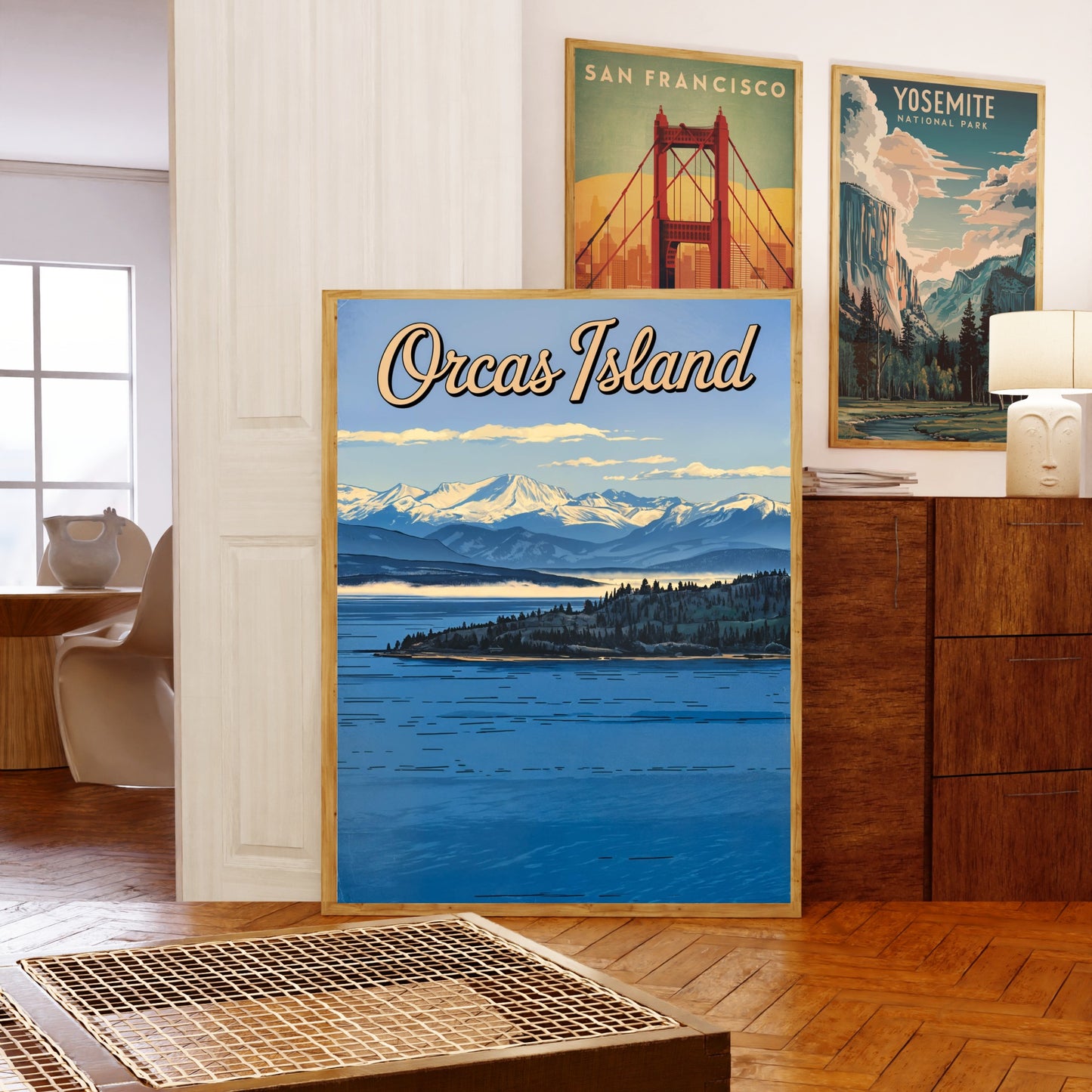 Orcas Island Vintage Travel Poster -  Eastsound Charm