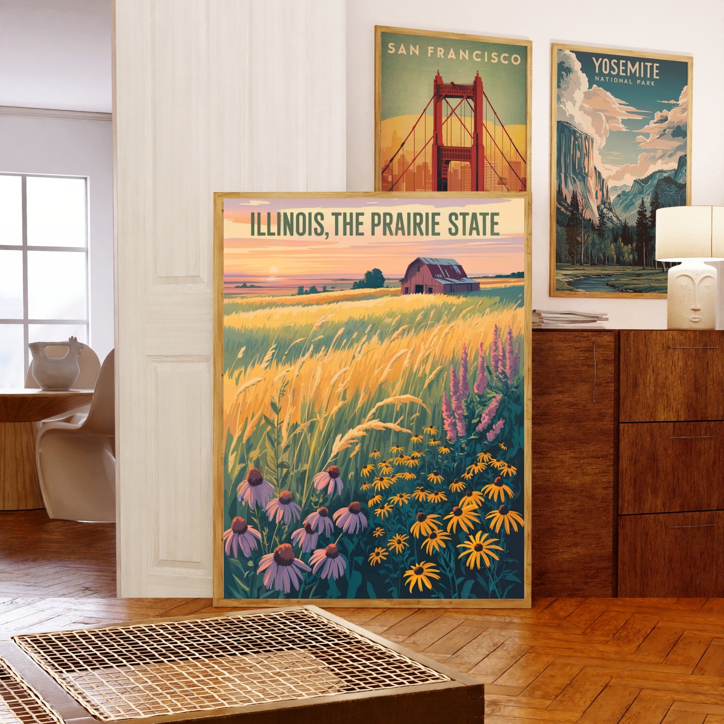 Illinois Vintage Travel Poster - Explore the Heartland