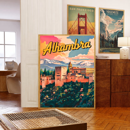 Alhambra Vintage Travel Poster