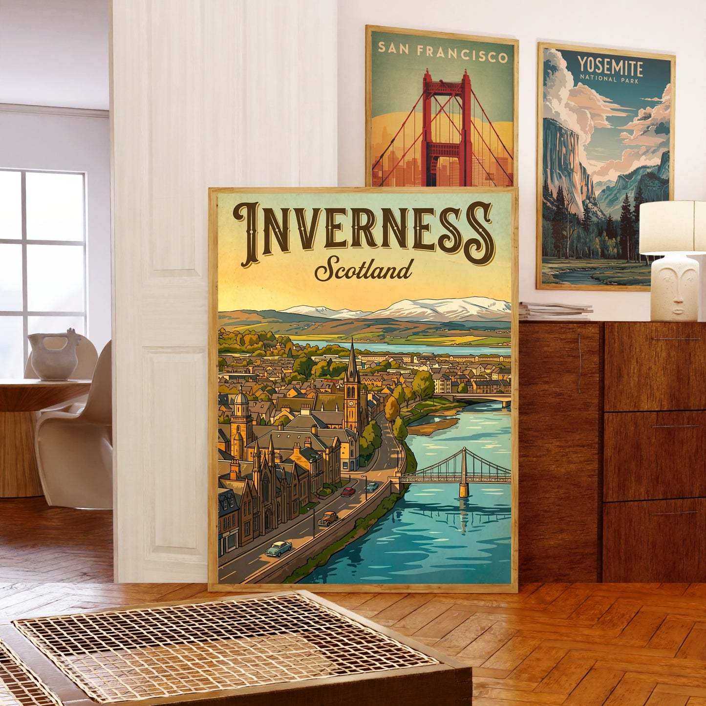 Inverness Vintage Travel Poster - Northern Urban Calm