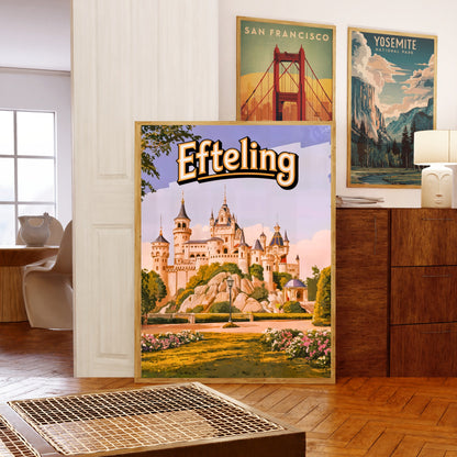Efteling Vintage Travel Poster - The Heart of Dutch Fantasy