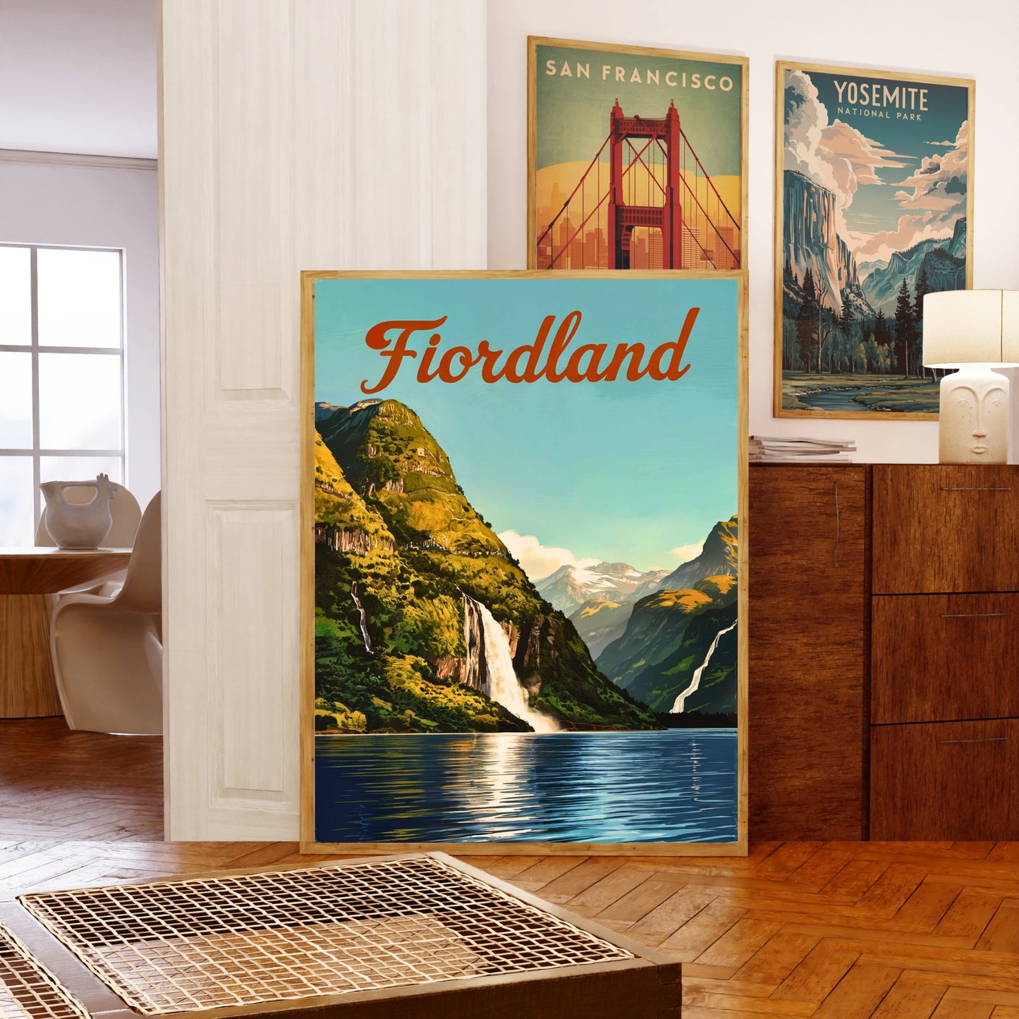 Fiordland Vintage Travel Poster