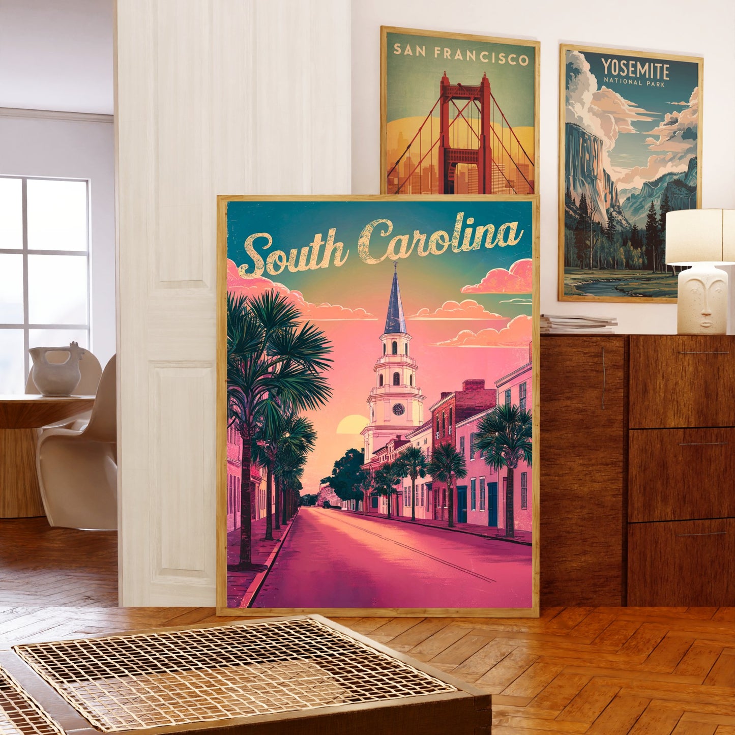 South Carolina Vintage Travel Poster  - Historic Street