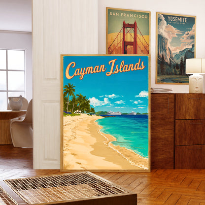 Cayman Islands Vintage Travel Poster