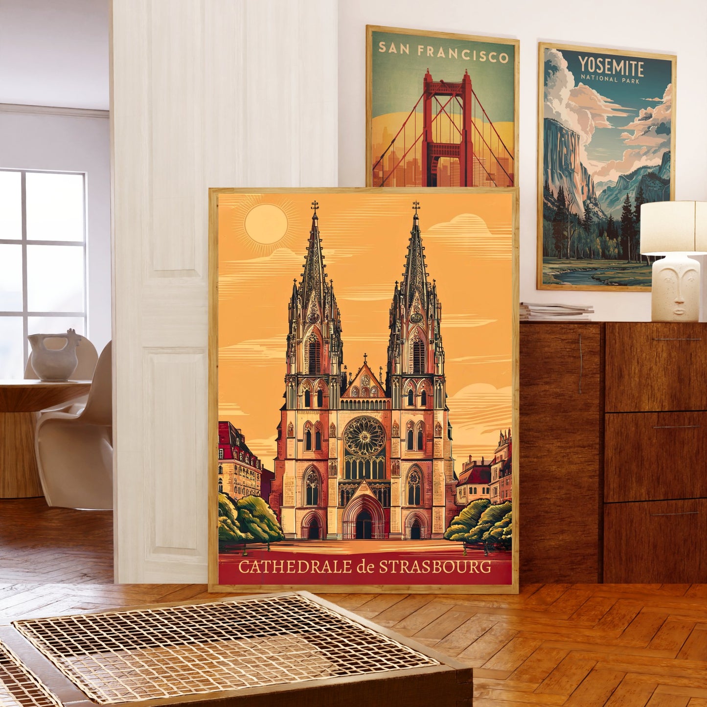 Strasbourg Cathedral Vintage Travel Poster