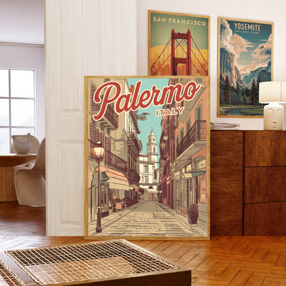 Palermo Vintage Travel Poster - Historic Charm
