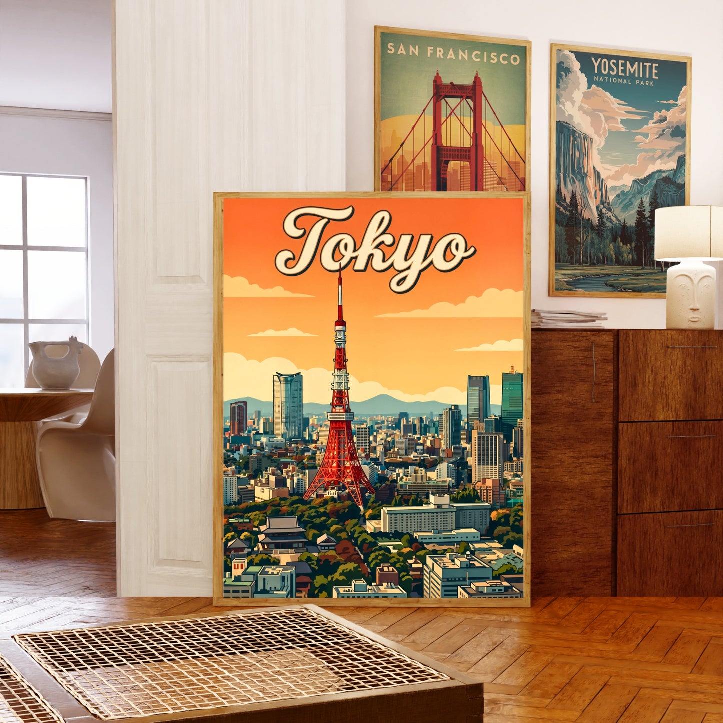 Tokyo Vintage Travel Poster - After Sun Set