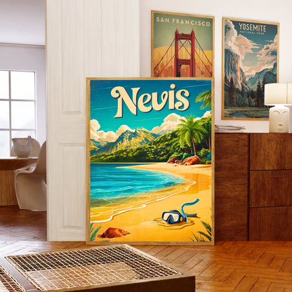Nevis Vintage Travel Poster