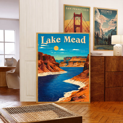 Lake Mead Vintage Travel Poster