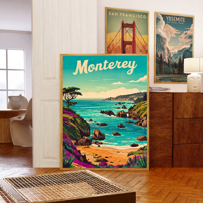 Monterey Vintage Travel Poster