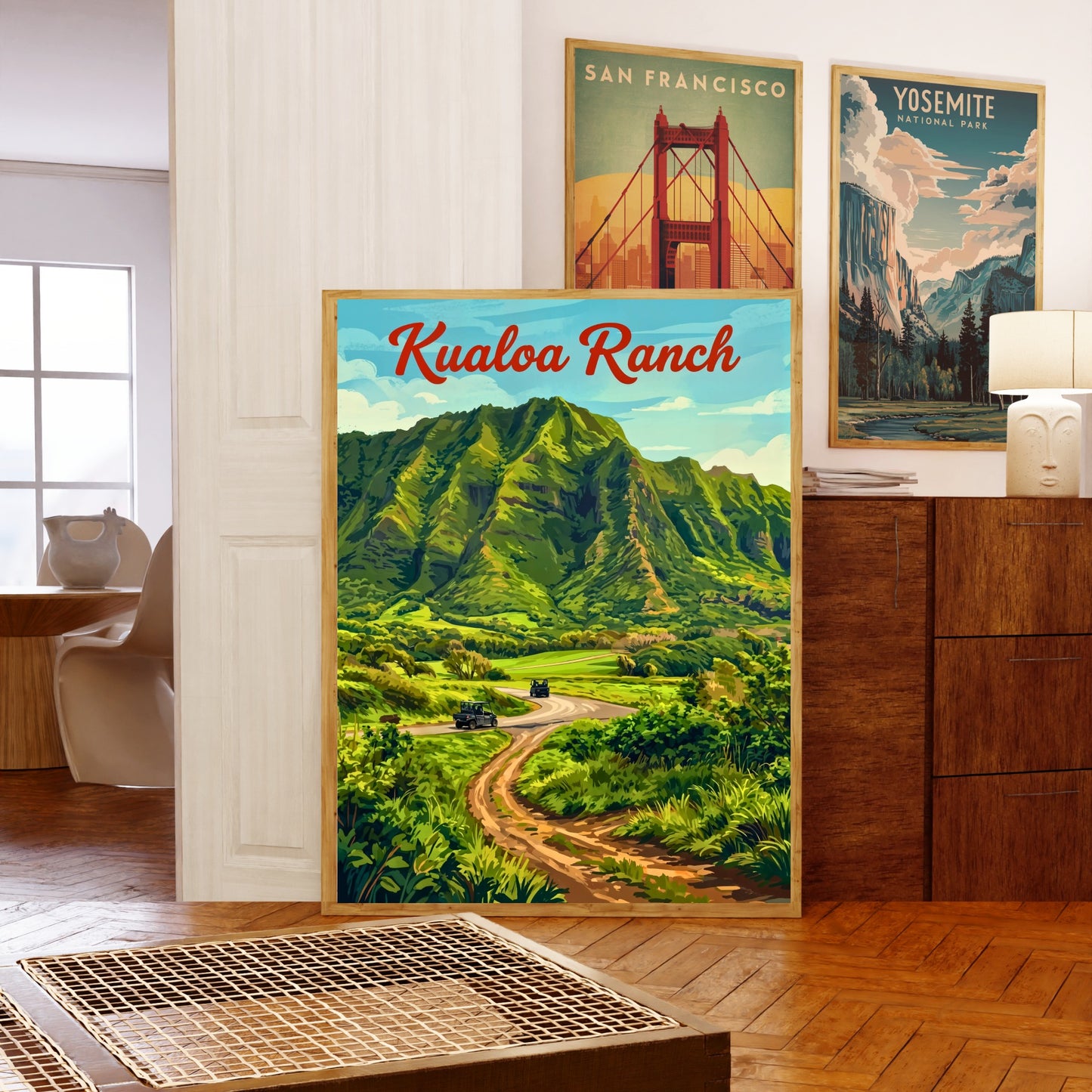 Kualoa Ranch Vintage Travel Poster
