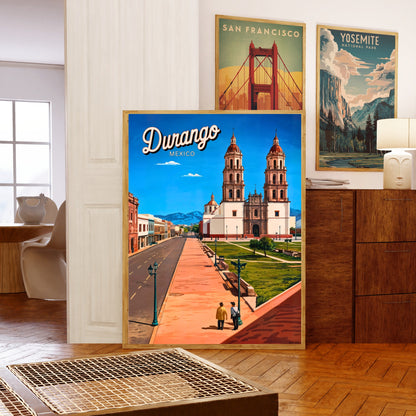 Durango Vintage Travel Poster - Jewel of Mexico