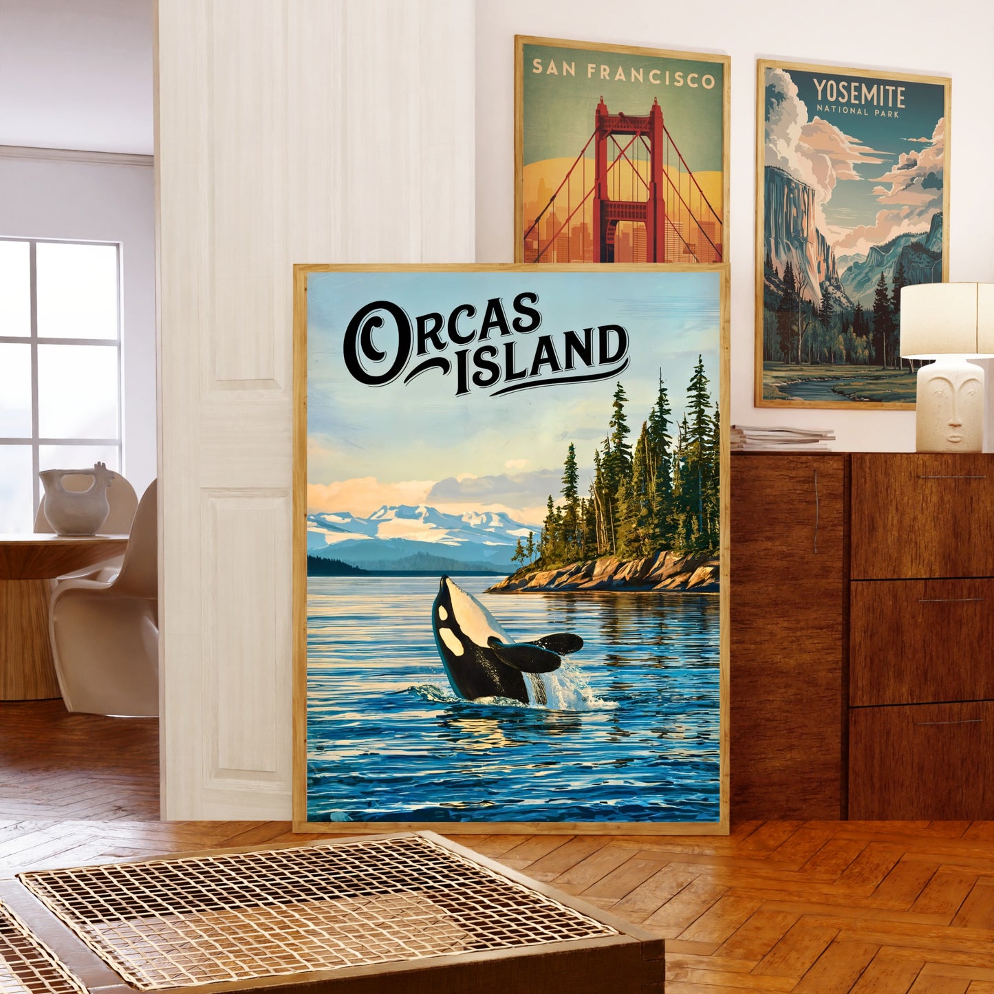 Orcas Island Vintage Travel Poster -  Washington