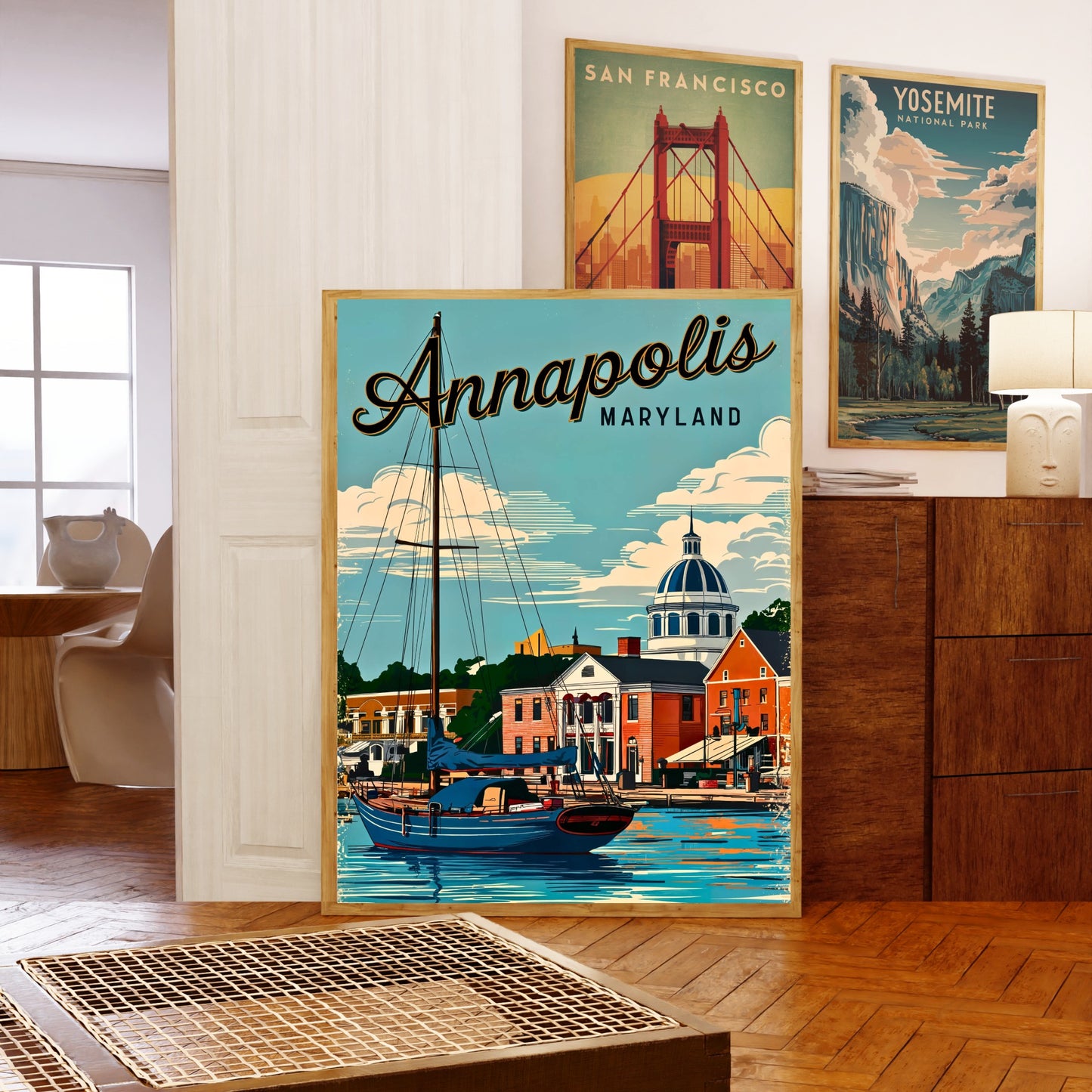 Annapolis Vintage Travel Poster - Historic Charm of Maryland