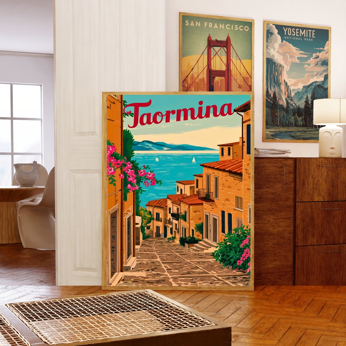 Taormina Vintage Travel Poster