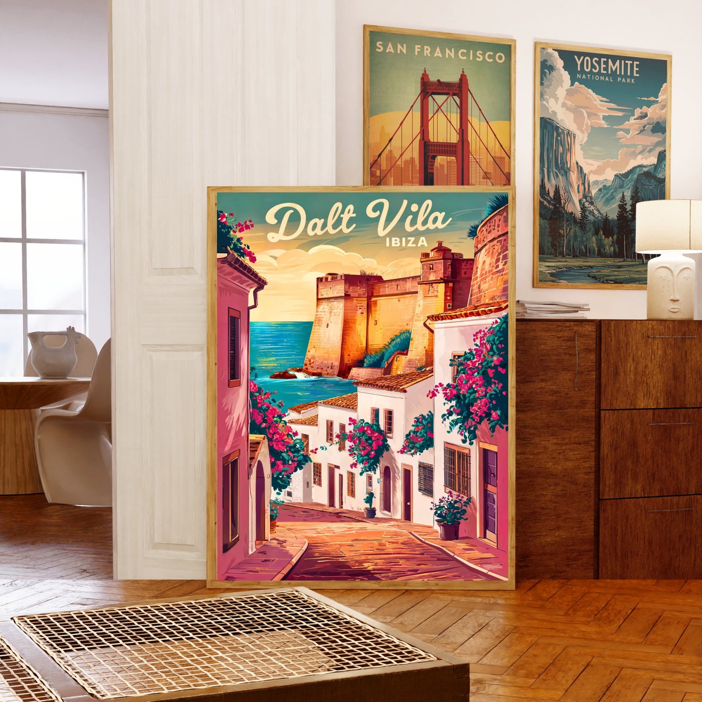 Dalt Vila Vintage Travel Poster - Mesmerizing Street View in Ibiza