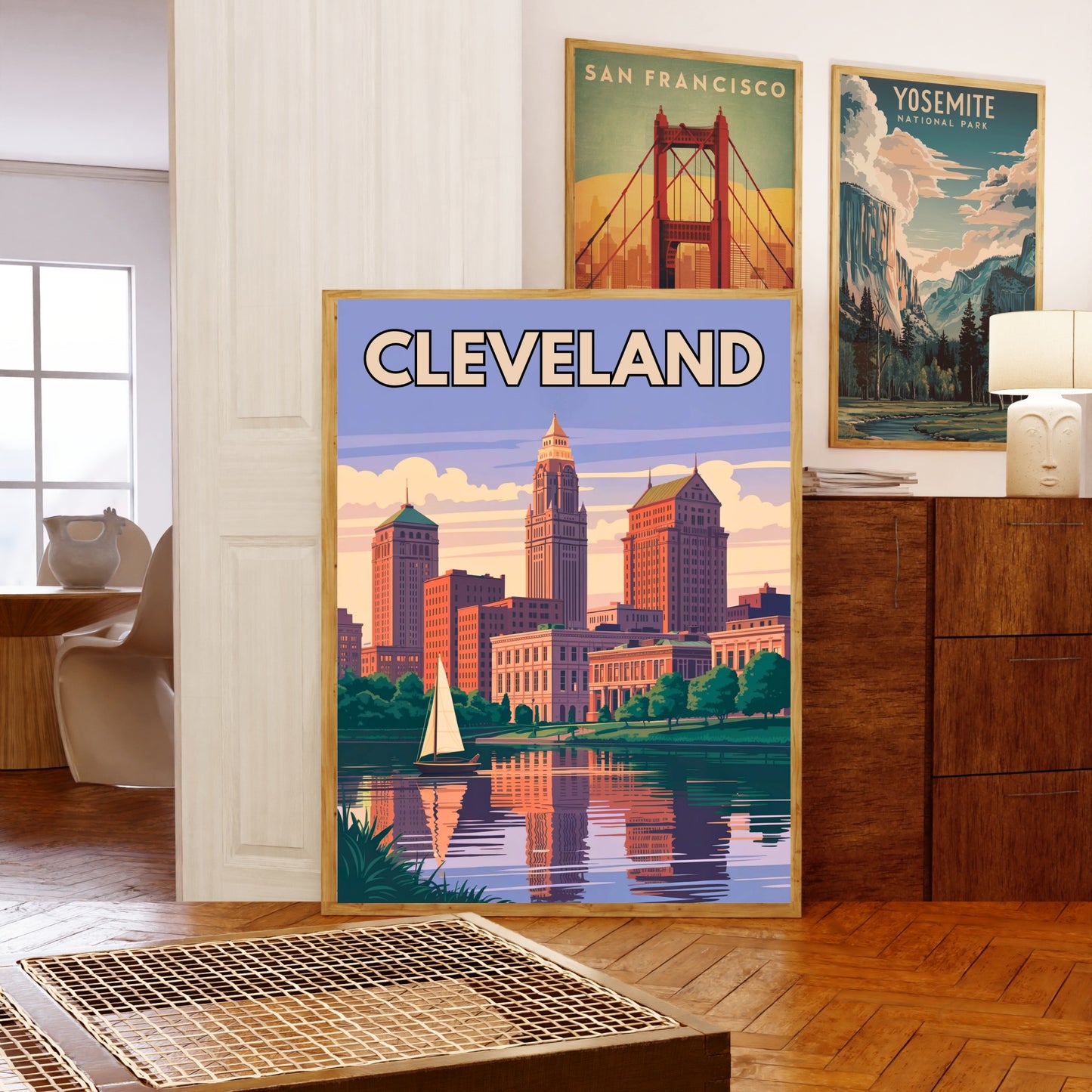 Cleveland Vintage Travel Poster - Heartbeat of Ohio