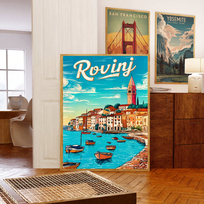 Rovinj, Vintage Travel Poster - The Pearl of the Adriatic