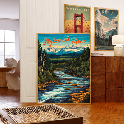 Skykomish River Vintage Travel Poster