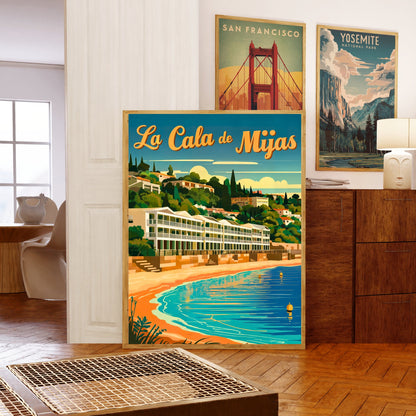 La Cala de Mijas Vintage Travel Poster - Mediterranean Escape