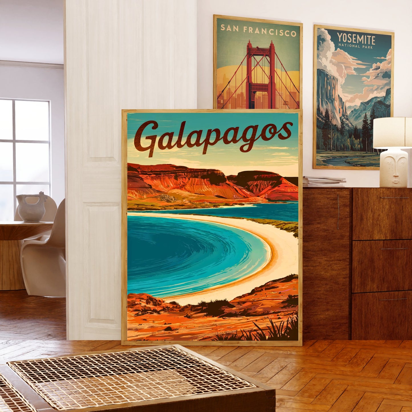 Galapagos Vintage Travel Poster