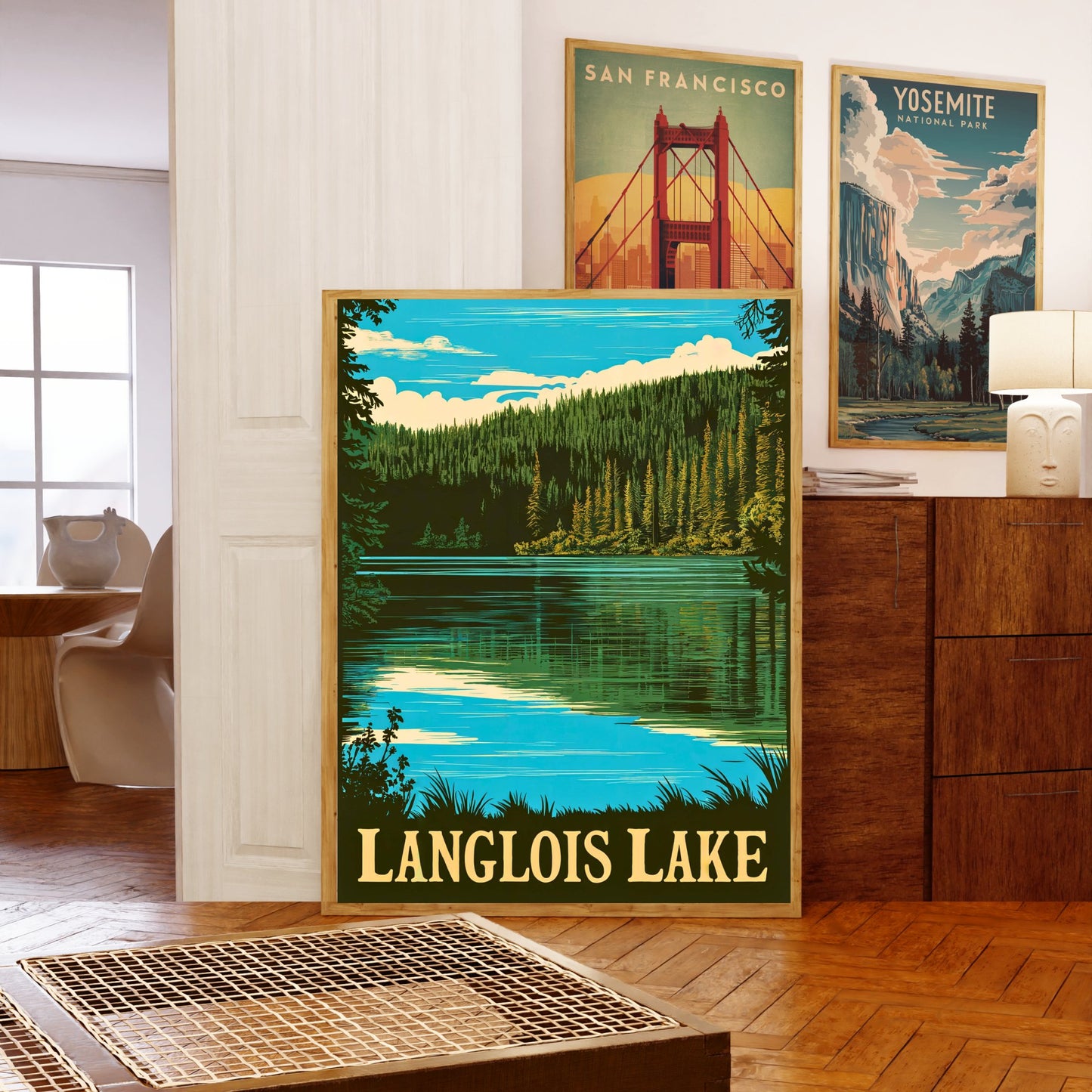 Langlois Lake Vintage Travel Poster