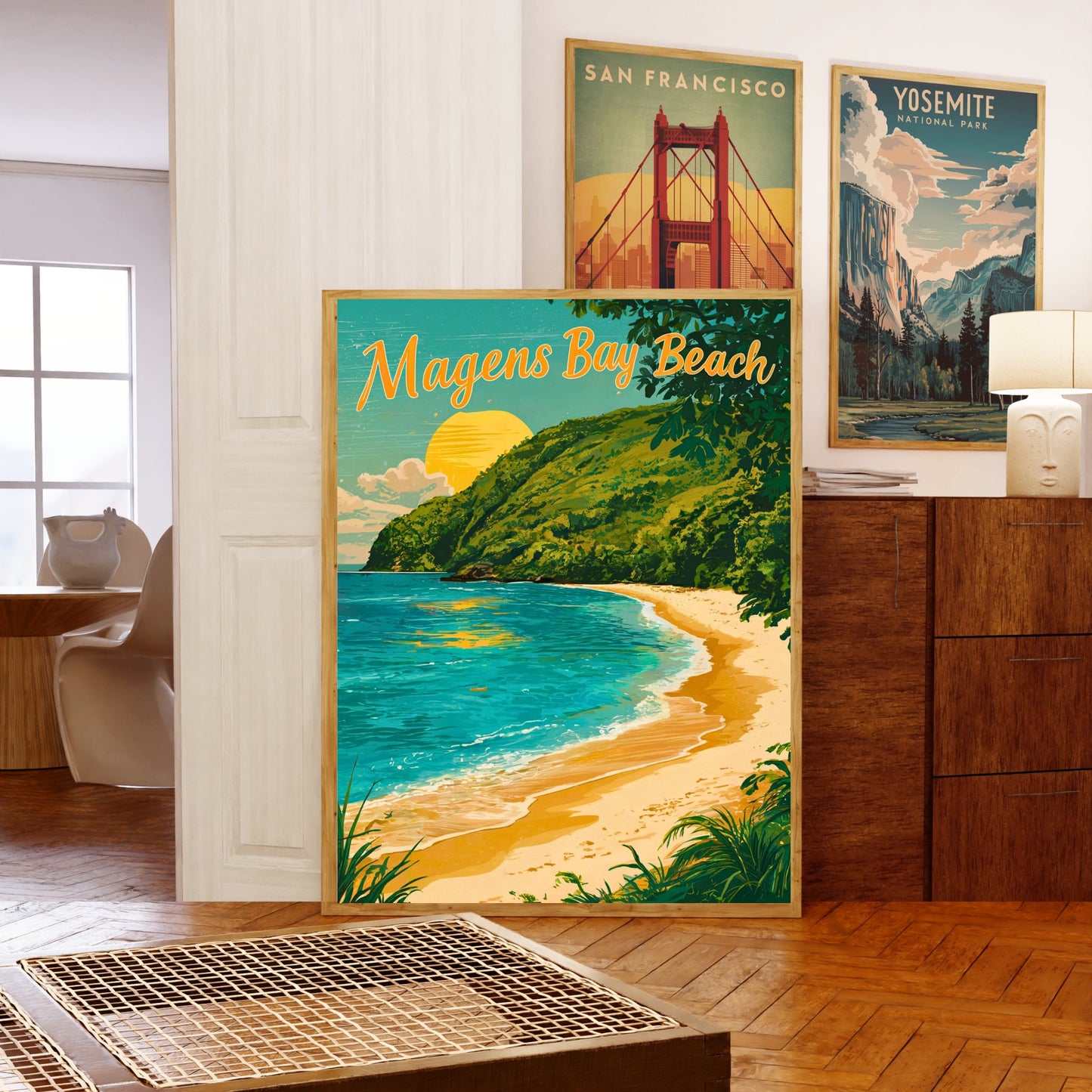 Magens Bay Beach Vintage Travel Poster - Calm Beach in Virgin Islands