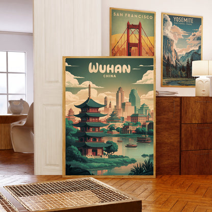 Wuhan Vintage Travel Poster