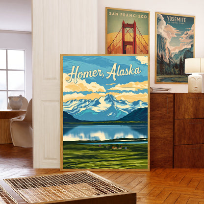 Homer Vintage Travel Poster - Discover Alaska’s Wild Beauty
