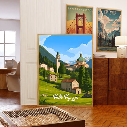 Valle Vigezzo Vintage Travel Poster - Italy’s Hidden Valley